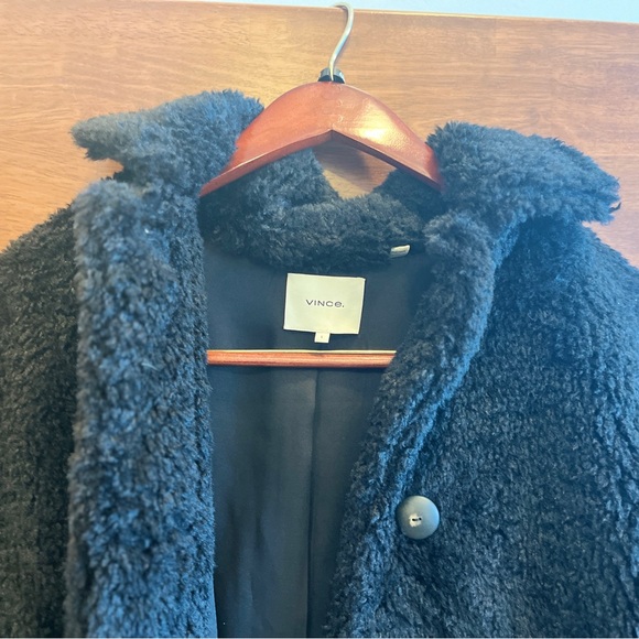 Vince Women's Dark Faux Fur Teddy Jacket - Picture 2 of 3